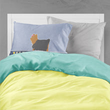 Load image into Gallery viewer, Yorkshire Terrier Yorkie Welcome Fabric Standard Pillowcase – Artistic Decorative Front, White Back BB5538PILLOWCASE