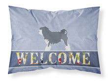 Load image into Gallery viewer, Lowchen Welcome Fabric Standard Pillowcase – Artistic Decorative Front, White Back BB5539PILLOWCASE