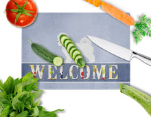 Load image into Gallery viewer, Maltese Welcome Glass Cutting Boards – Durable, Decorative Kitchen Art Large BB5540LCB