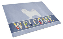 Load image into Gallery viewer, Maltese Welcome Glass Cutting Boards – Durable, Decorative Kitchen Art Large BB5540LCB