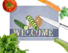 Load image into Gallery viewer, Pekingese Welcome Glass Cutting Boards – Durable, Decorative Kitchen Art Large BB5542LCB