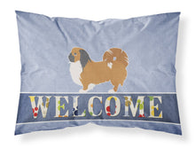 Load image into Gallery viewer, Pekingese Welcome Fabric Standard Pillowcase – Artistic Decorative Front, White Back BB5542PILLOWCASE