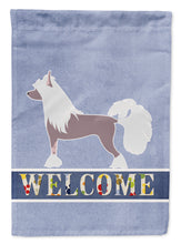 Load image into Gallery viewer, Chinese Crested Welcome Garden Flag - Outdoor Decorative Yard Flag BB5547GF