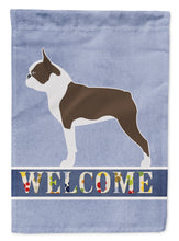 Load image into Gallery viewer, Boston Terrier Welcome Flag Canvas House Size BB5548CHF