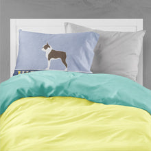 Load image into Gallery viewer, Boston Terrier Welcome Fabric Standard Pillowcase – Artistic Decorative Front, White Back BB5548PILLOWCASE