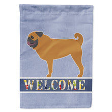 Load image into Gallery viewer, Pug Welcome Flag Canvas House Size BB5551CHF