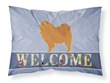 Load image into Gallery viewer, Chow Chow Welcome Fabric Standard Pillowcase – Artistic Decorative Front, White Back BB5555PILLOWCASE