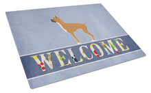Load image into Gallery viewer, Boxer Welcome Glass Cutting Boards – Durable, Decorative Kitchen Art Large BB5557LCB