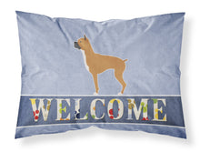 Load image into Gallery viewer, Boxer Welcome Fabric Standard Pillowcase – Artistic Decorative Front, White Back BB5557PILLOWCASE