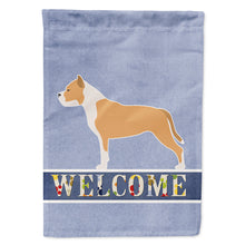 Load image into Gallery viewer, Staffordshire Bull Terrier Welcome Flag Canvas House Size BB5558CHF