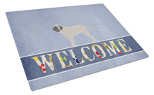 Load image into Gallery viewer, English Mastiff Welcome Glass Cutting Boards – Durable, Decorative Kitchen Art Large BB5560LCB
