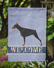 Load image into Gallery viewer, Doberman Pinscher Welcome Garden Flag - Outdoor Decorative Yard Flag BB5564GF
