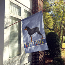 Load image into Gallery viewer, Rottweiler Welcome Flag Canvas House Size BB5570CHF