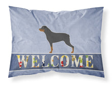 Load image into Gallery viewer, Rottweiler Welcome Fabric Standard Pillowcase – Artistic Decorative Front, White Back BB5570PILLOWCASE