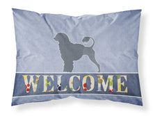 Load image into Gallery viewer, Portuguese Water Dog Welcome Fabric Standard Pillowcase – Artistic Decorative Front, White Back BB5572PILLOWCASE
