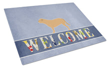 Load image into Gallery viewer, Dogue de Bordeaux Welcome Glass Cutting Boards – Durable, Decorative Kitchen Art Large BB5574LCB