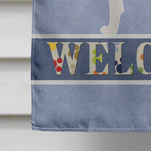 Load image into Gallery viewer, Basenji Welcome Flag Canvas House Size BB5578CHF