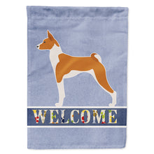 Load image into Gallery viewer, Basenji Welcome Flag Canvas House Size BB5578CHF