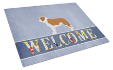 Load image into Gallery viewer, Saint Bernard Welcome Glass Cutting Boards – Durable, Decorative Kitchen Art Large BB5580LCB