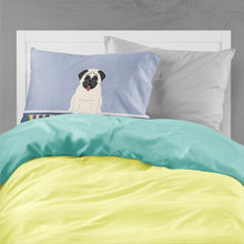 Load image into Gallery viewer, Pug Cream Welcome Fabric Standard Pillowcase – Artistic Decorative Front, White Back BB5585PILLOWCASE