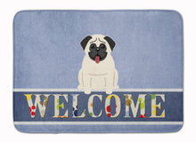 Load image into Gallery viewer, Pug Cream Welcome Machine Washable Memory Foam Mat BB5585RUG