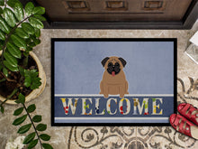 Load image into Gallery viewer, Pug Brown Welcome Doormat - 18x27 Decorative Floor Mat – Indoor/Outdoor Rug with Artistic Flair BB5586MAT