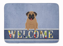 Load image into Gallery viewer, Pug Brown Welcome Machine Washable Memory Foam Mat BB5586RUG