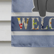 Load image into Gallery viewer, Pug Black Welcome Flag Canvas House Size BB5587CHF
