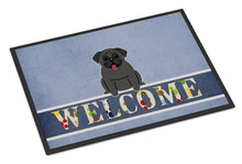 Load image into Gallery viewer, Pug Black Welcome Doormat - 18x27 Decorative Floor Mat – Indoor/Outdoor Rug with Artistic Flair BB5587MAT