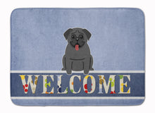 Load image into Gallery viewer, Pug Black Welcome Machine Washable Memory Foam Mat BB5587RUG