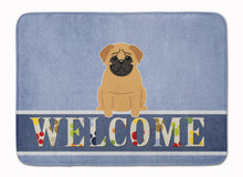 Load image into Gallery viewer, Pug Brown Welcome Machine Washable Memory Foam Mat BB5588RUG