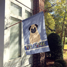 Load image into Gallery viewer, Pug Fawn Welcome Flag Canvas House Size BB5589CHF