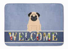 Load image into Gallery viewer, Pug Fawn Welcome Machine Washable Memory Foam Mat BB5589RUG