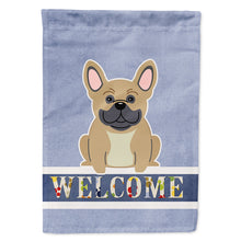 Load image into Gallery viewer, French Bulldog Cream Welcome Flag Canvas House Size BB5591CHF