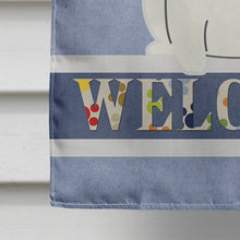 Load image into Gallery viewer, French Bulldog Piebald Welcome Flag Canvas House Size BB5592CHF