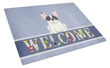 Load image into Gallery viewer, French Bulldog Piebald Welcome Glass Cutting Boards – Durable, Decorative Kitchen Art Large BB5592LCB