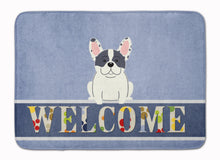 Load image into Gallery viewer, French Bulldog Piebald Welcome Machine Washable Memory Foam Mat BB5592RUG