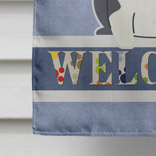 Load image into Gallery viewer, French Bulldog Black White Welcome Flag Canvas House Size BB5593CHF