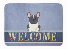 Load image into Gallery viewer, French Bulldog Black White Welcome Machine Washable Memory Foam Mat BB5593RUG