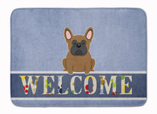 Load image into Gallery viewer, French Bulldog Brown Welcome Machine Washable Memory Foam Mat BB5594RUG