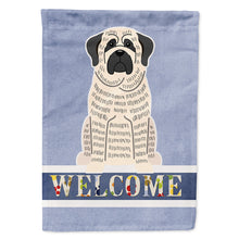 Load image into Gallery viewer, Mastiff Brindle White Welcome Flag Canvas House Size BB5597CHF