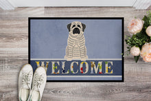Load image into Gallery viewer, Mastiff Brindle White Welcome Doormat - 18x27 Decorative Floor Mat – Indoor/Outdoor Rug with Artistic Flair BB5597MAT