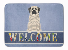 Load image into Gallery viewer, Mastiff Brindle White Welcome Machine Washable Memory Foam Mat BB5597RUG
