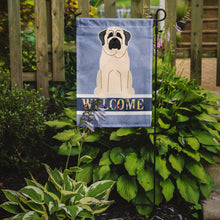 Load image into Gallery viewer, Mastiff White Welcome Garden Flag - Outdoor Decorative Yard Flag BB5598GF