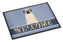 Load image into Gallery viewer, Mastiff White Welcome Doormat - 18x27 Decorative Floor Mat – Indoor/Outdoor Rug with Artistic Flair BB5598MAT