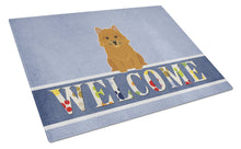 Load image into Gallery viewer, Norwich Terrier Welcome Glass Cutting Boards – Durable, Decorative Kitchen Art Large BB5601LCB
