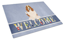 Load image into Gallery viewer, Basset Hound Welcome Glass Cutting Boards – Durable, Decorative Kitchen Art Large BB5602LCB