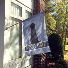 Load image into Gallery viewer, Black Russian Terrier Welcome Flag Canvas House Size BB5607CHF