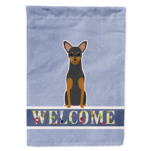 Load image into Gallery viewer, Manchester Terrier Welcome Flag Canvas House Size BB5609CHF