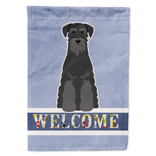 Load image into Gallery viewer, Standard Schnauzer Black Welcome Flag Canvas House Size BB5613CHF